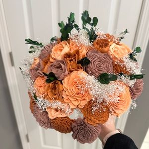 Sola Wood Flowers bridal bouquet